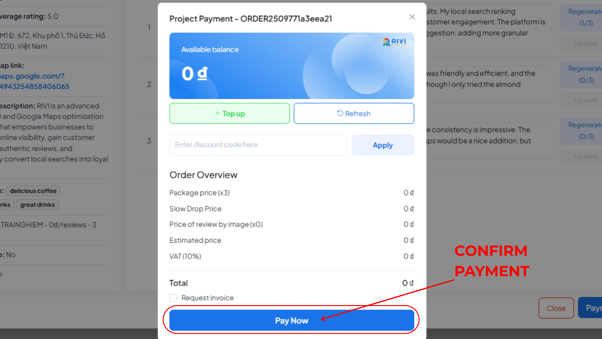 Click Checkout to create the project successfully