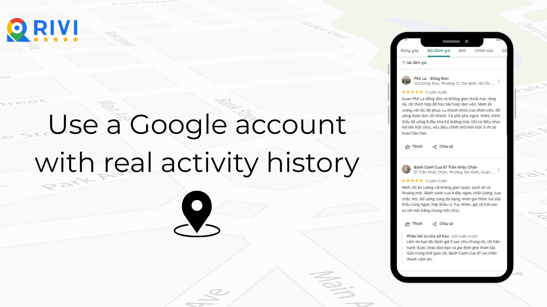 Google gives priority to accounts with real activity history